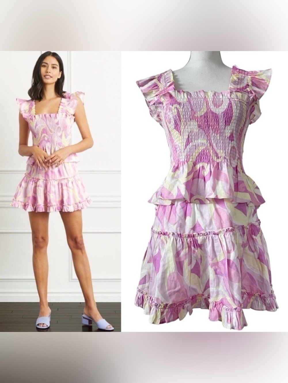 NWT Hill House Paz Top & Skirt Set Size M Pink Kaleidoscope‎ Print
